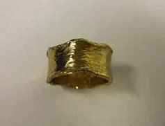 24k gold ring hand wrought by Goldsmith Ruth Rhoten