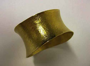 Hand Wrought 24k gold bracelet made by Ruth Rhoten