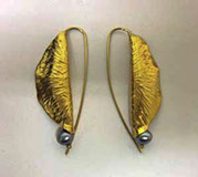 Hand wrought by Ruth Rhoten earrings