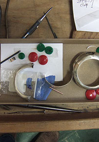 mexican silver bracelet parts part of silver and bakelite