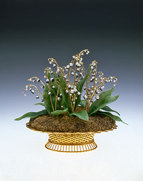 Imperial Lilies-of-the Valley Basket 1896 Baberge's floral masterpiece