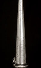 coin silver presentation speaking trumpet restored by Ruth Rhoten