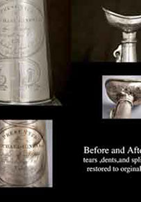 Fire Trumpet Before and After repair of Fire Trumpet